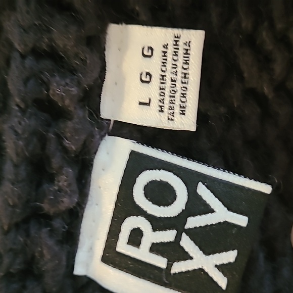 Roxy zip up wool blend sweater. Size large - Picture 3 of 8